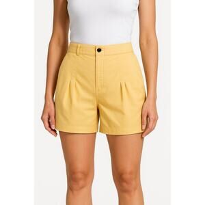 90’s Jamie Sadock Yellow‎ HighWaisted Pleated Button Front Casual Golf Shorts 6
